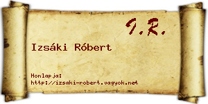 Izsáki Róbert névjegykártya