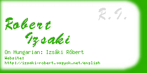 robert izsaki business card