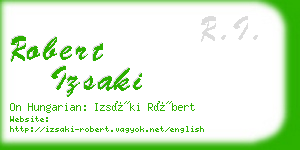 robert izsaki business card